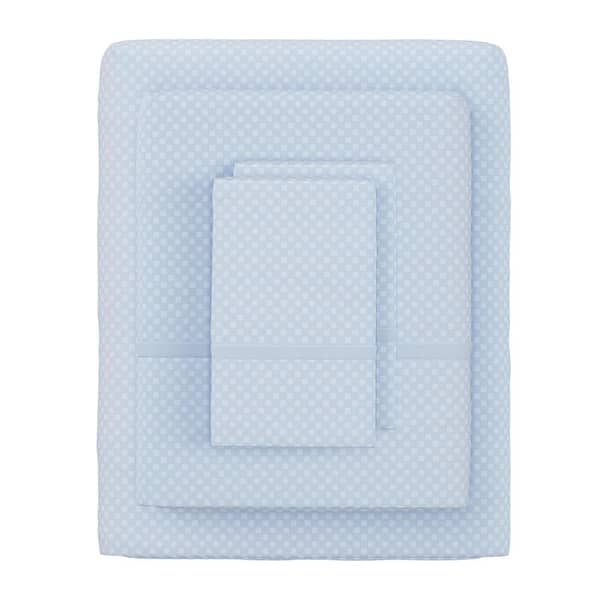 Unbranded 4-Piece Blue 90 GSM 100% Polyester Queen Sheet Set