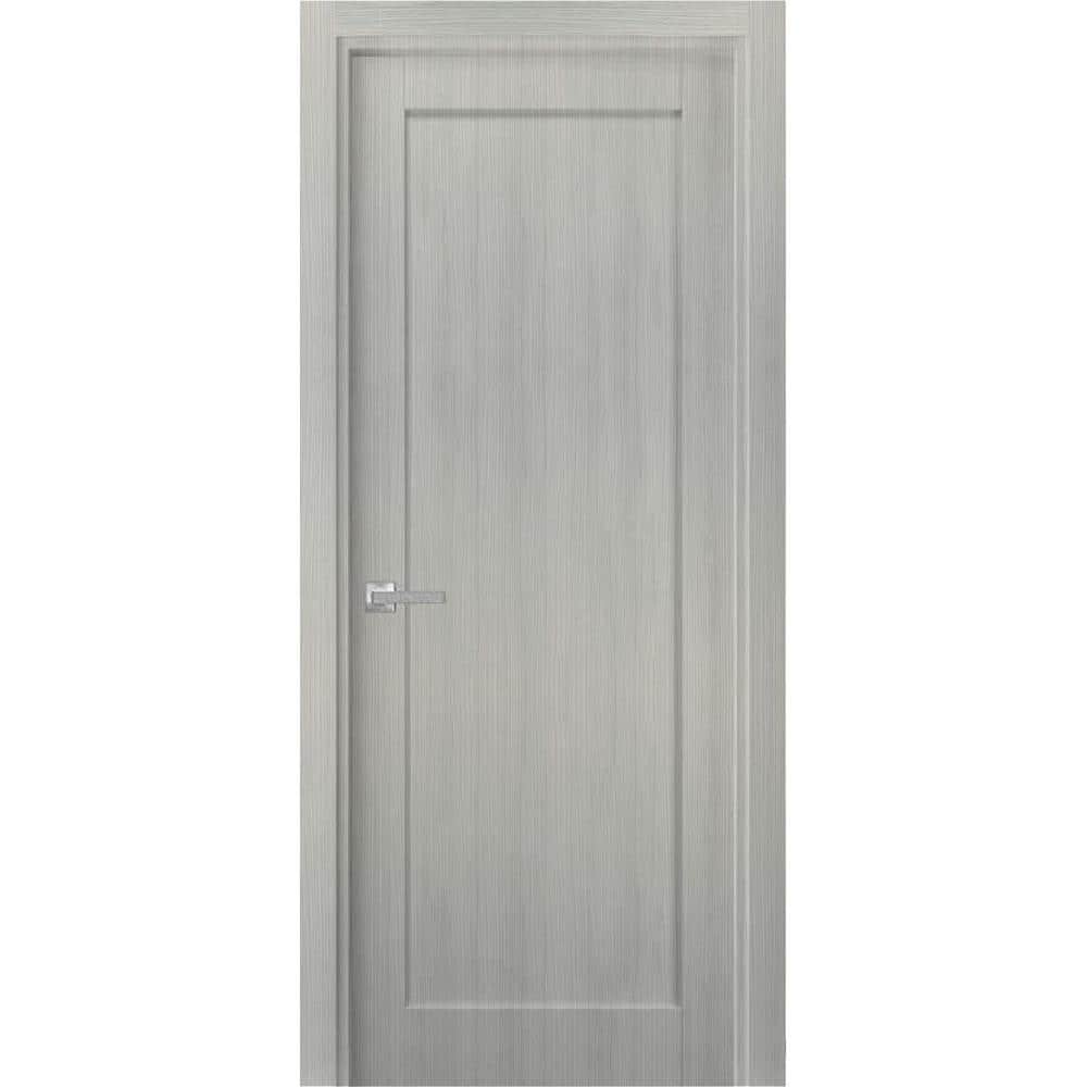 4111 18 in. x 80 in. Right-Hand/Inswing Solid Gray Ash Single Prehung Interior Door with Hardware price history on PriceWatchPro