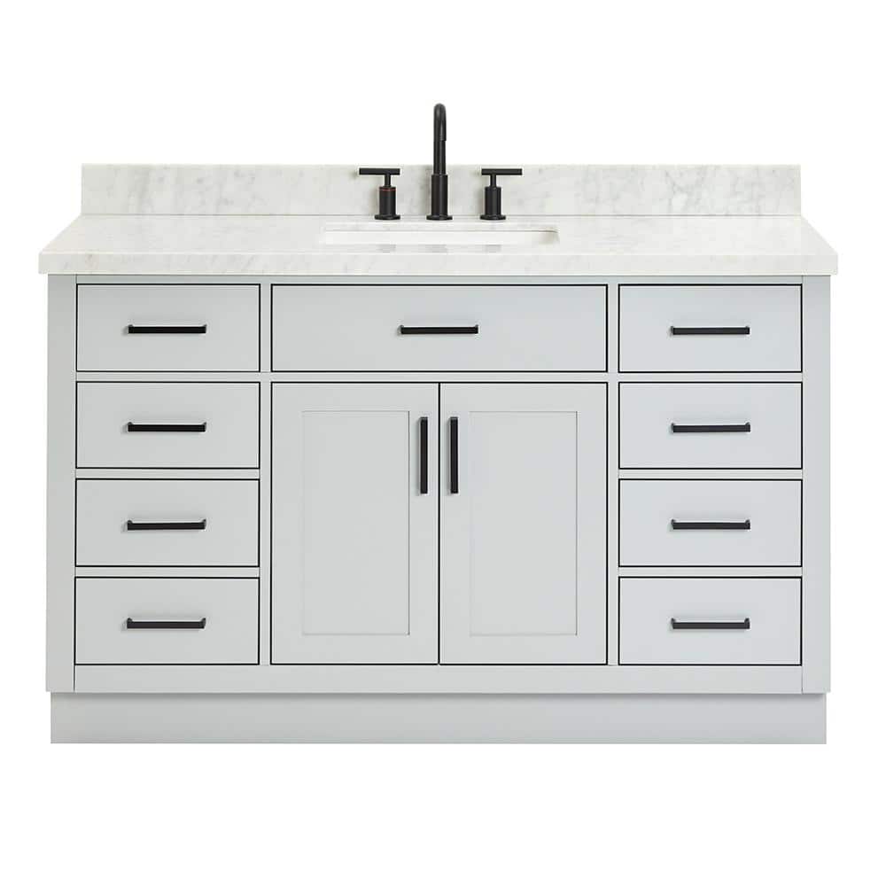 Hepburn 55" Gray Freestanding Single Basin Vanity Set