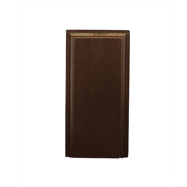 1-1/8 in. D x 4-1/2 in. W x 8 in. L Poplar Wood-Stained Mocha Plinth Block
