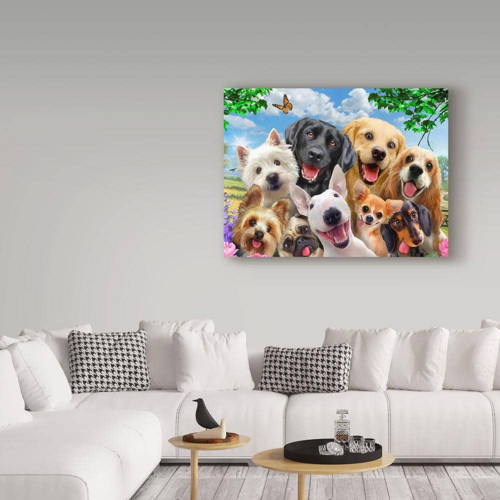 Howard Robinson Happy Dogs Canvas Art with Floater Frame