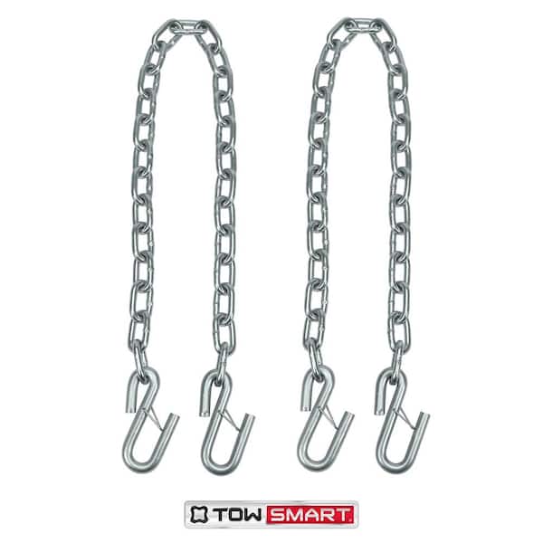 TowSmart 40 in. Towing Safety Chains with S Hooks - 5,000 lb. Capacity 757  - The Home Depot