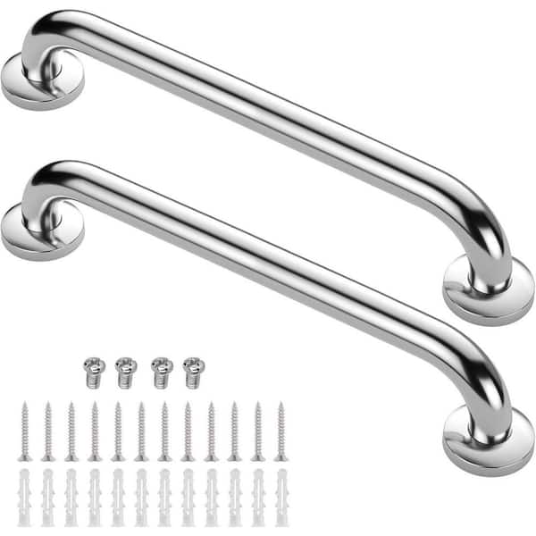 24 in. x. 98 in. Concealed Screw Grab Bar, Waterproof Stainless Steel, for Elders & Pregnant, Bathroom/Bathtub, 2-Pack.