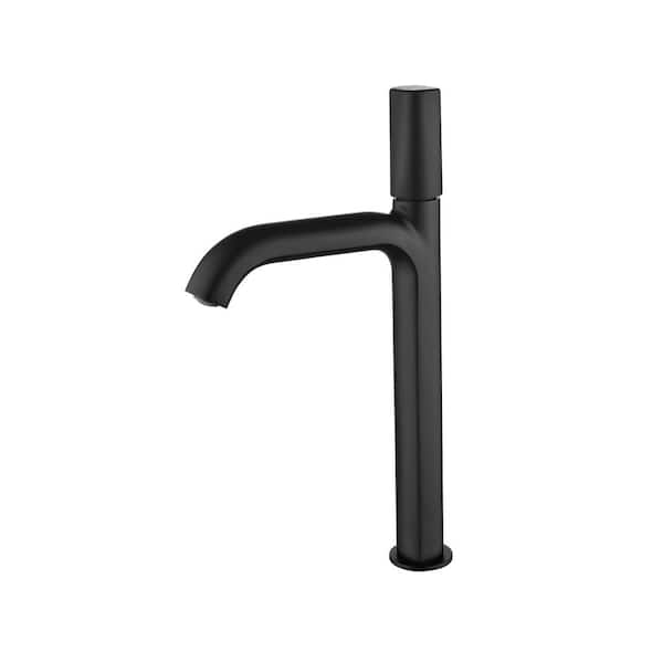 Unbranded Single Handle Single-Hole Bathroom Vessel Sink Faucet in Matte Black