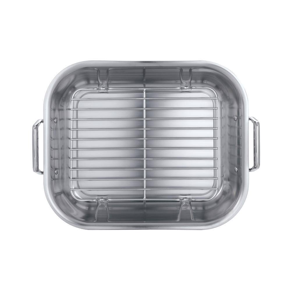 Tramontina Stainless Steel 16.75-Inch Roasting Pan with Rack