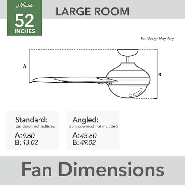 Hunter Mansilla 52 in. Indoor Brushed Nickel Standard Ceiling Fan