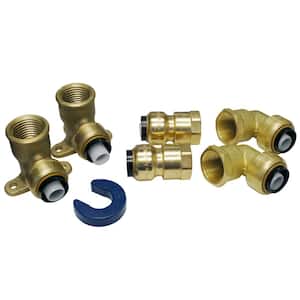 1/2 in. Brass Push-To-Connect Shower/Tub Installation Kit