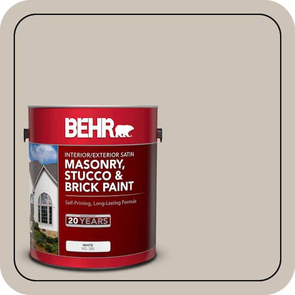5 gal. #720C-3 Wheat Bread Satin Interior/Exterior Masonry, Stucco and Brick Paint