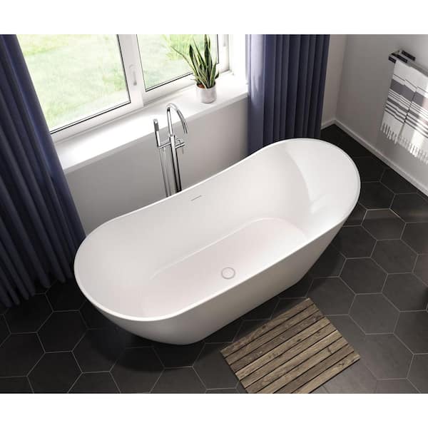 MAAX Mahaba 67 in. x 29 in. Acrylic Freestanding Soaking Bathtub