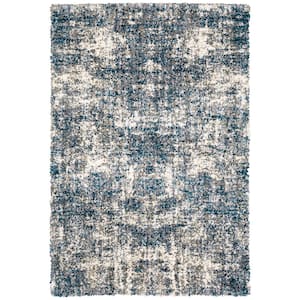 Nordic Blue 4 ft. x 6 ft. Abstract Shag Area Rug