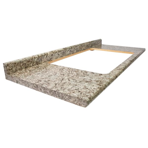 Hampton Bay 5 ft. Brown Laminate Countertop with Bullnose Edge in Tuscan Romano With Sink Cutout