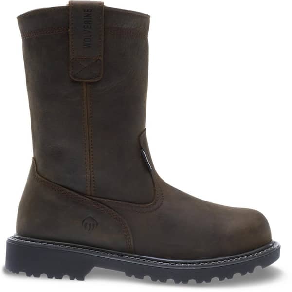 Wolverine Men's Floorhand Waterproof Wellington Work Boots - Soft Toe - Dark Brown Size 7.5(M)