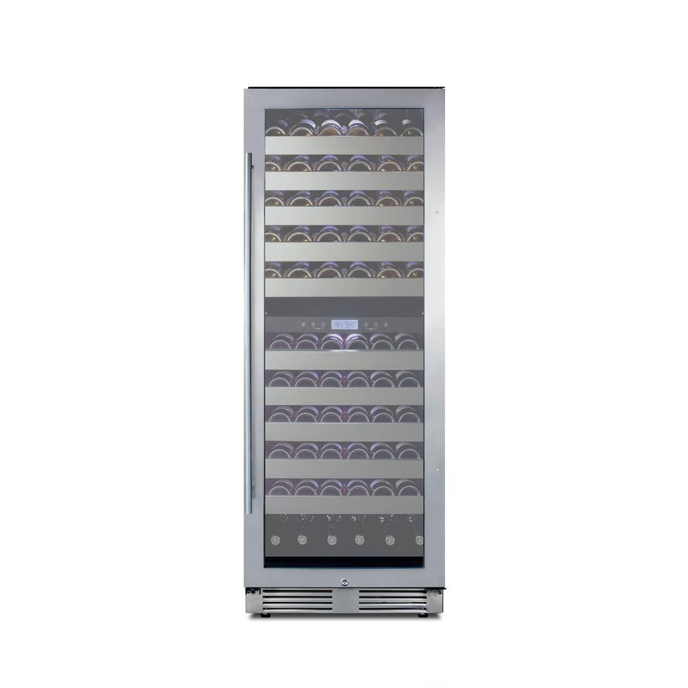 116-Bottle Stainless Steel Dual Zone Wine Cellar
