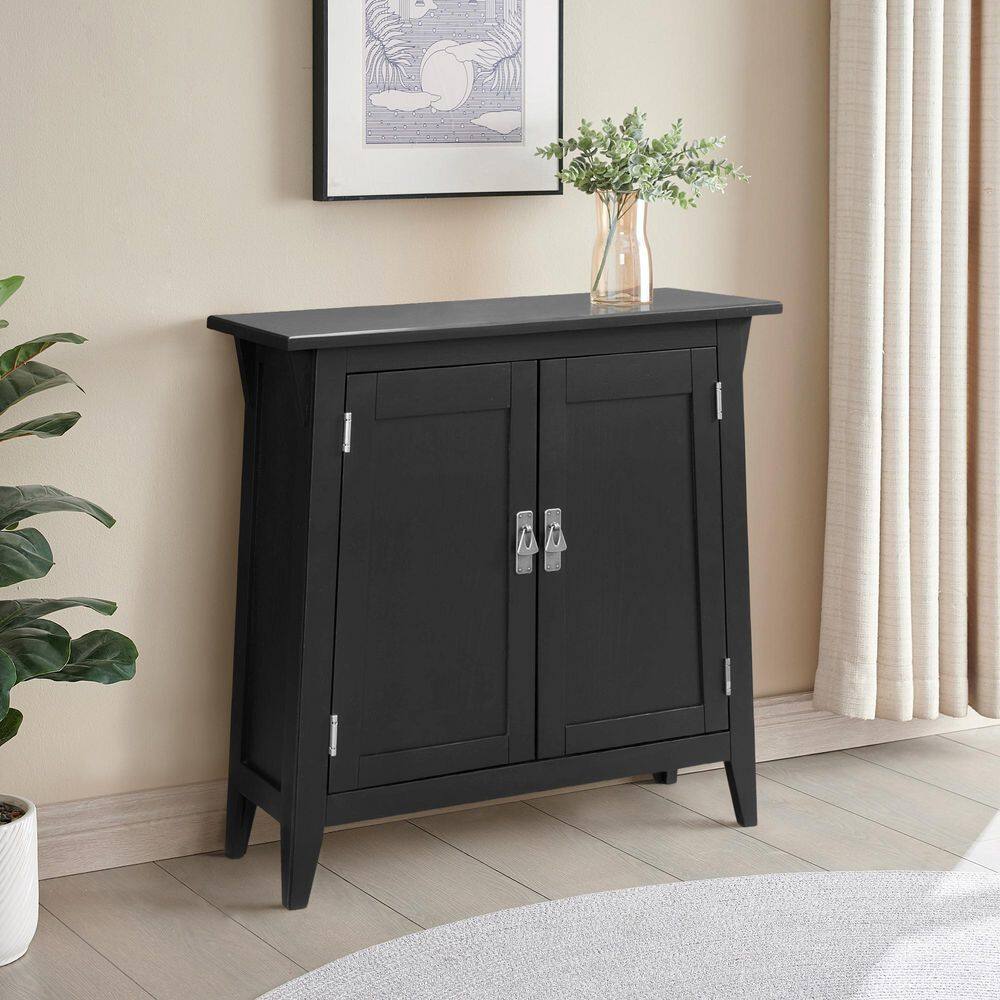 Mission Country 30" Black Freestanding Adjustable Shelf Cabinet