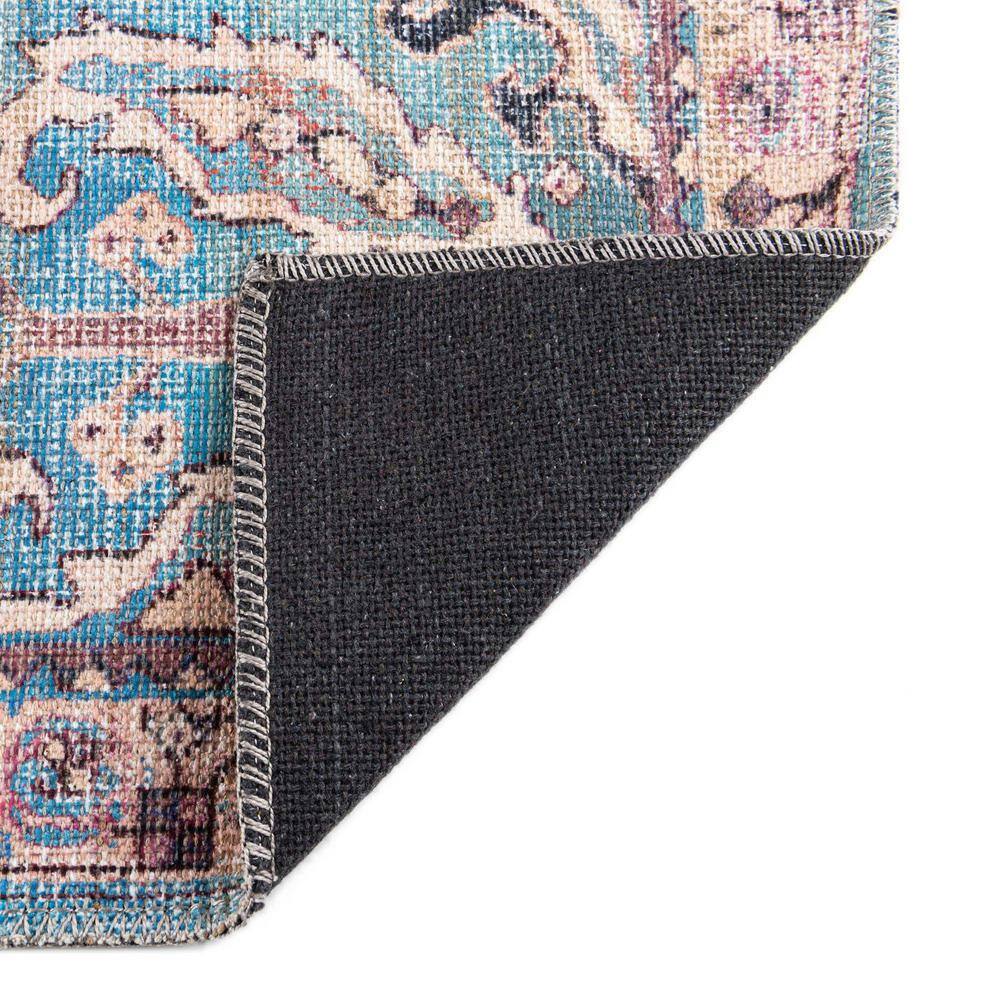 Blue Flat Woven Reversible Runner Rug