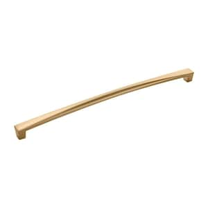 Crest Collection Pull 12 in. Center to Center Champagne Bronze Finish Modern Bar Pull Zinc