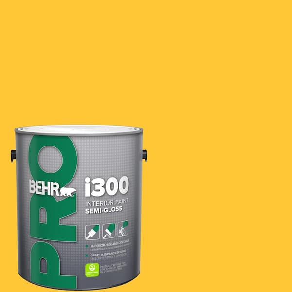 1 gal. #330B-7 Sunflower Semi-Gloss Interior Paint