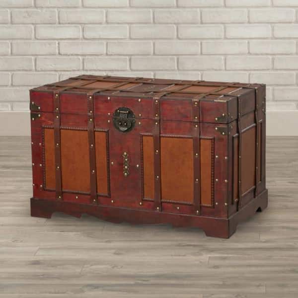 Vintiquewise Vintage Storage Chest, Decorative Storage Tote