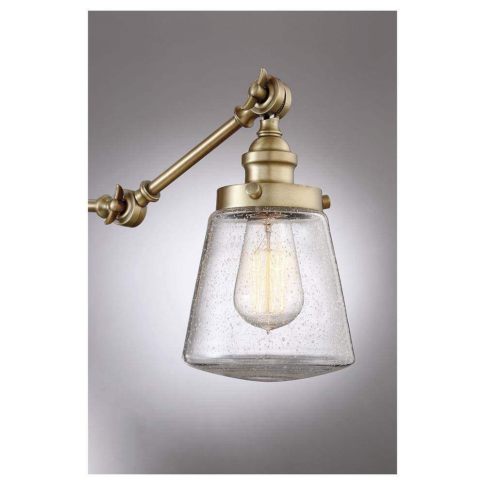 Natural Brass Dimmable Direct Wired Electric Wall Sconce