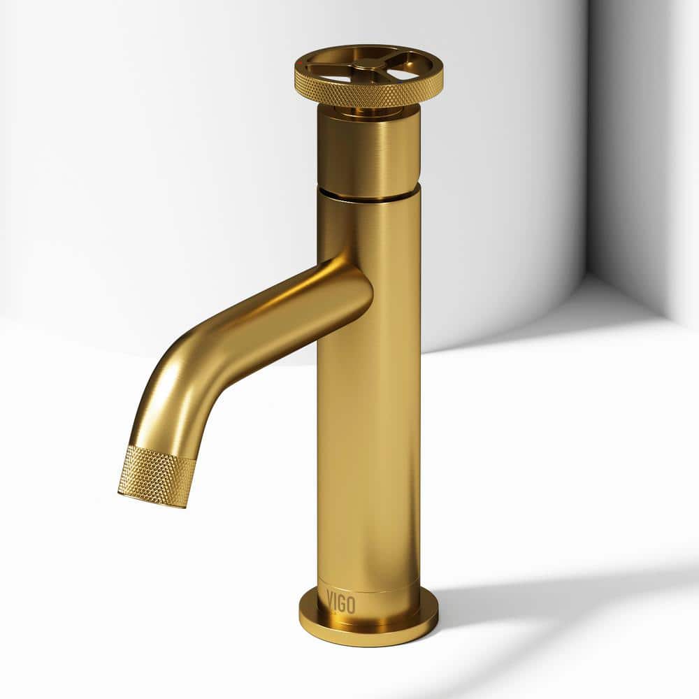 Cass 8" Matte Brushed Gold Single Handle Bathroom Faucet