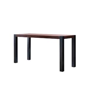Sedge Vintage Walnut and Black Compact Dining Table