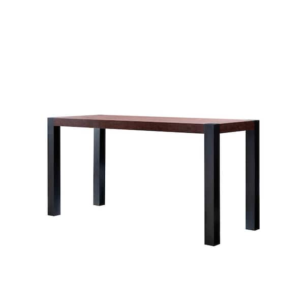 Furniture of America Sedge Vintage Walnut and Black Compact Dining Table