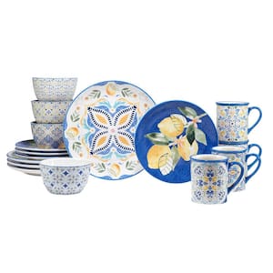 Certified International On the Farm 16-Piece Assorted Colors Earthenware  Dinnerware Set (Service for 4) 89690RM - The Home Depot