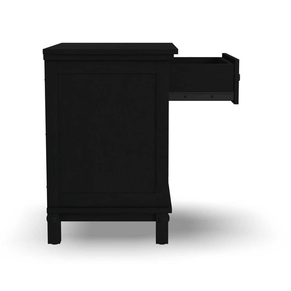 Oak Park Classic Black Mahogany Nightstand with Drawer