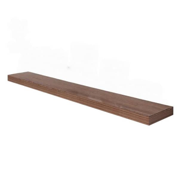 48in.W x 11.6 in.D Deep Walnut Floating Shelves Rustic Wood Shelves for  Living Room Bathroom Laundry Room Kitchen