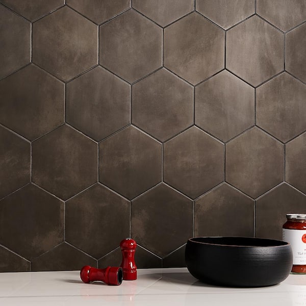 Eclipse Black 7.79 in. x 8.98 in. Matte Porcelain Floor and Wall Tile (9.03 sq. ft. / Case)