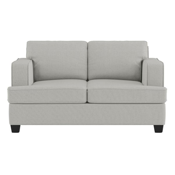 EVERGLADE HOME Lanning 62 in. Square Arm Fabric Straight in Beige
