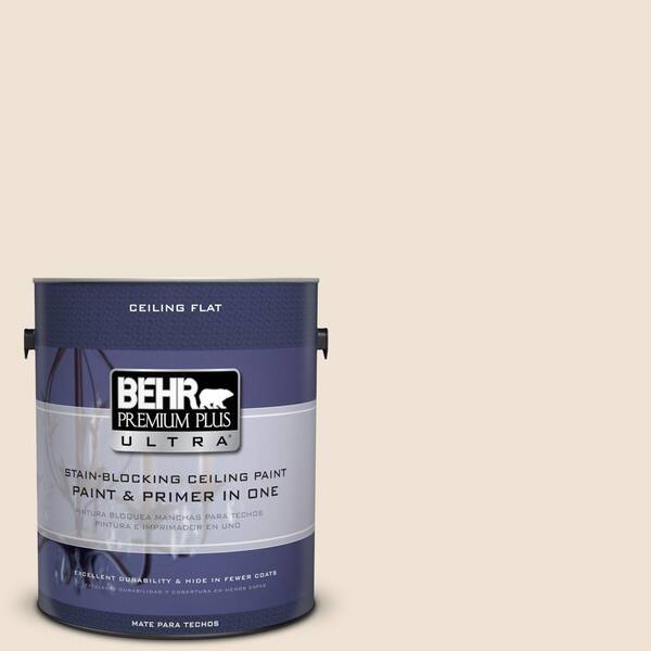 BEHR ULTRA 1 gal. #UL150-8 Artist's Canvas Ceiling Flat Interior Paint and Primer in One