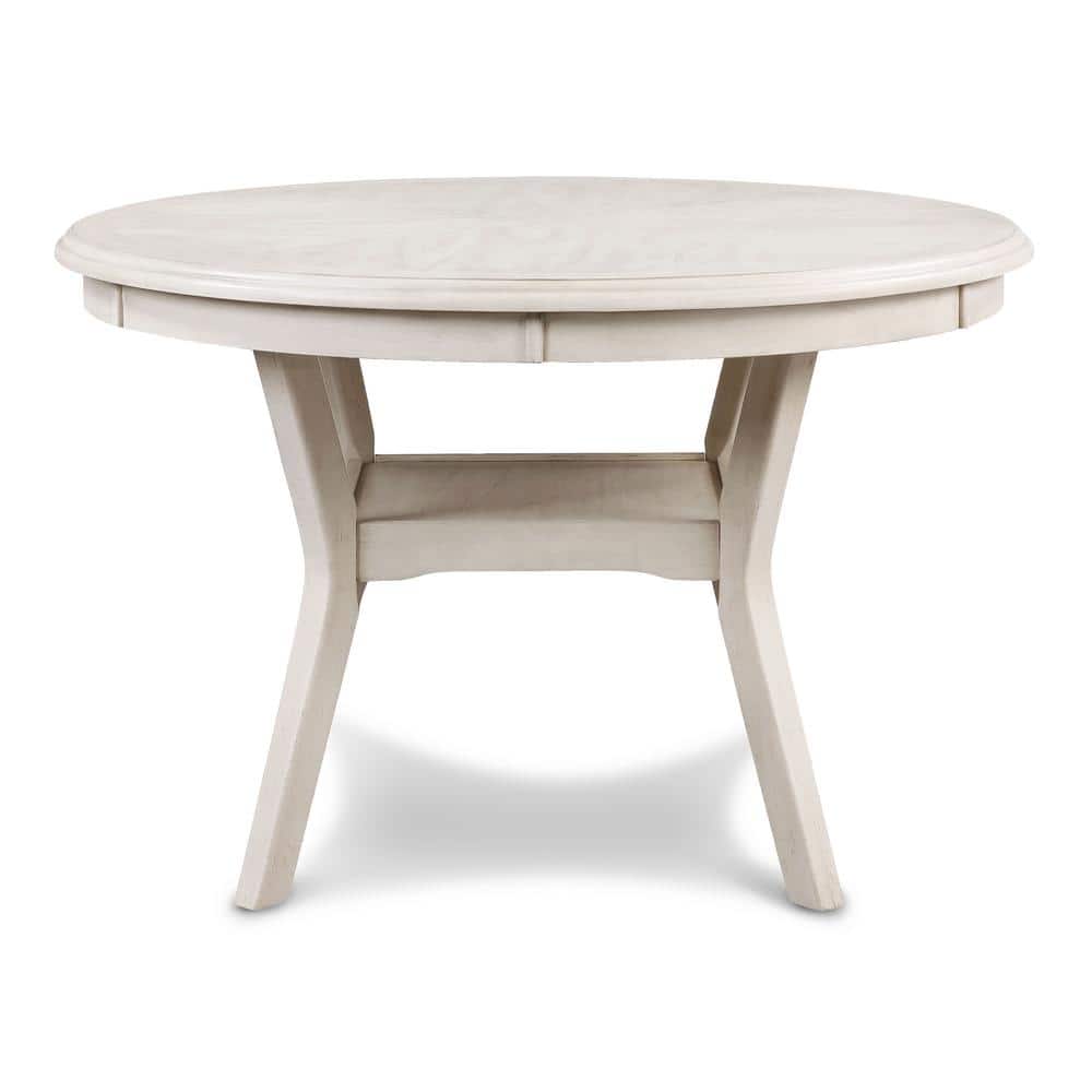 Amy Cream Round Dining Table Set with 4 Chairs