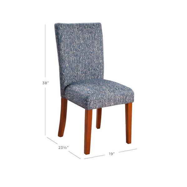 Homepop Parsons Blue And Cream, Homepop Parsons Upholstered Dining Chairs