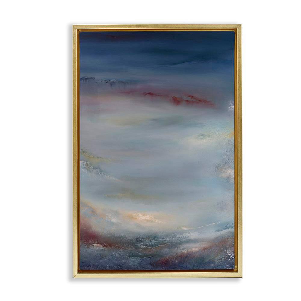 Coral Underwater Impression by Lydia Orange Gold Floater Frame Abstract Graphic Art Print 25 in. x 17 in. price history on PriceWatchPro