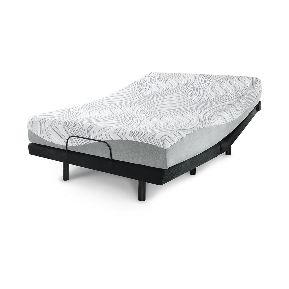 California King 10'' White Memory Foam Adjustable Bed Mattress