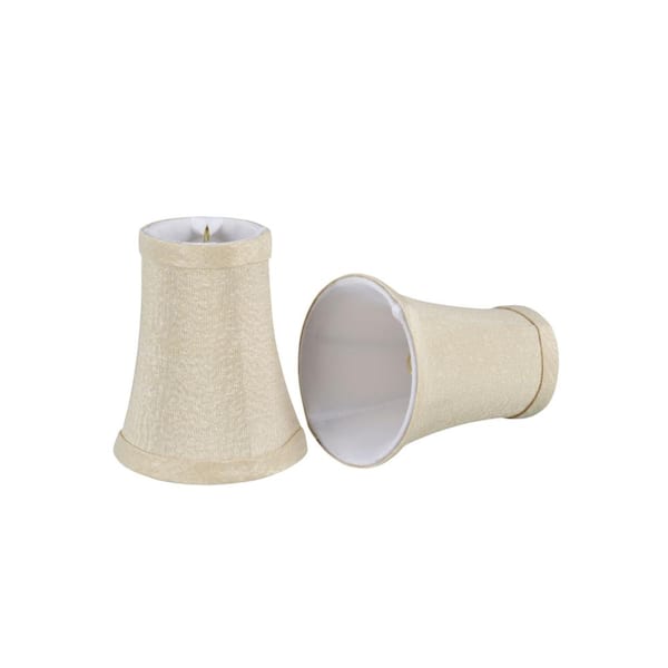 Aspen Creative Corporation 4 in. x 5 in. Butter Creme Bell Lamp Shade (2-Pack)