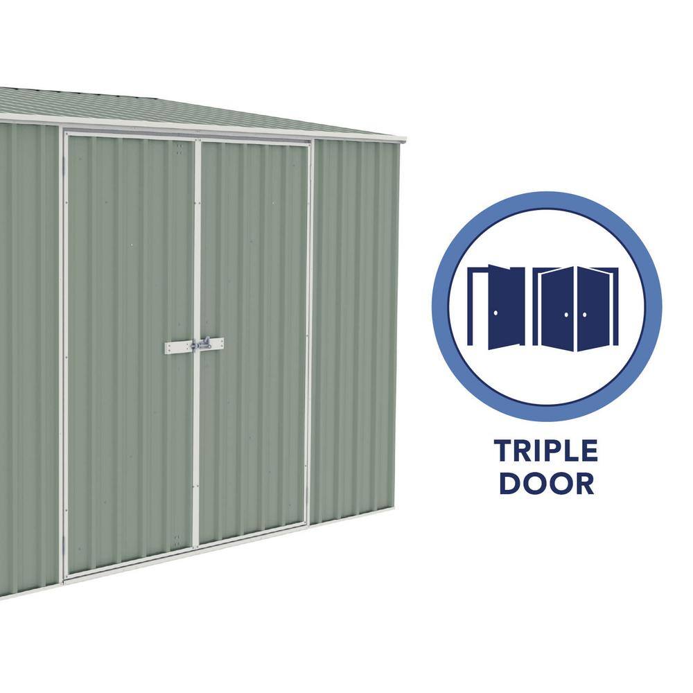 Durango 10' x 5' Pale Eucalypt Galvanized Steel Bike Shed
