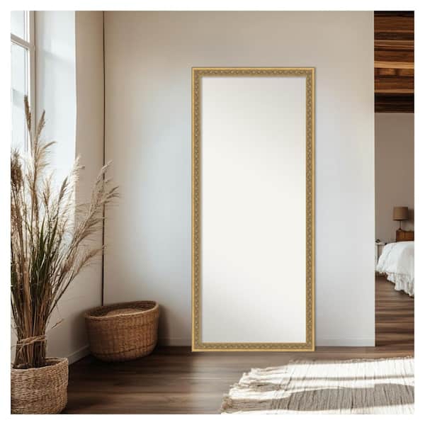 Carter Dark Gold 27.5 in. W x 63.5 in. H Non-Beveled Traditional Rectangle Wood Framed Full Length Floor Leaner Mirror