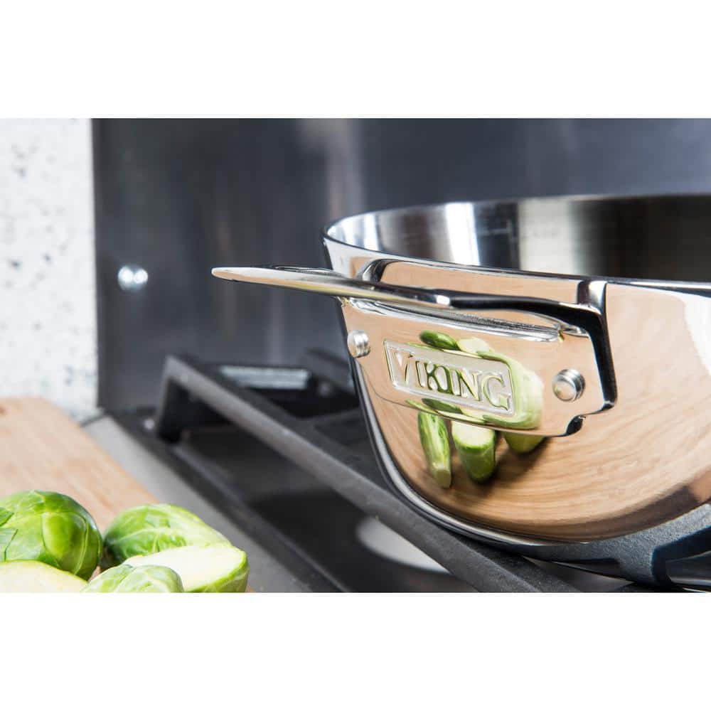 Viking 4.8 Quart Stainless Steel Sauté Pan with Glass Lid