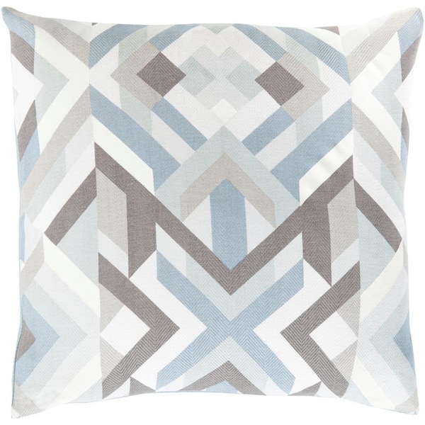 Livabliss Kazivera Navy Geometric Polyester 18 in. x 18 in. Throw Pillow