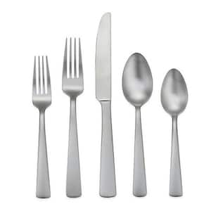 Downing 65-Piece Silver Stainless Steel Flatware Set (Service for 12)