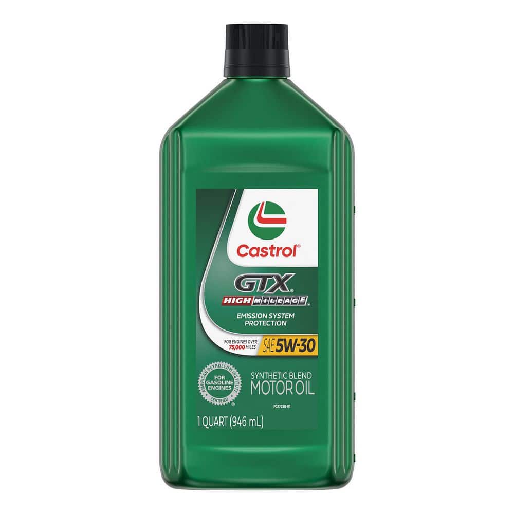 Castrol DL-1 エンジンオイル 5W-30 CASTROL GTX High Mileage 5W-30 Synthetic Blend Motor Oil, 1 qt