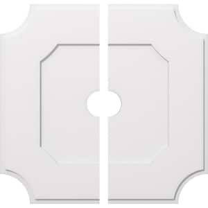 1 in. P X 22-3/4 in. C X 38 in. OD X 5 in. ID Locke Architectural Grade PVC Contemporary Ceiling Medallion, Two Piece