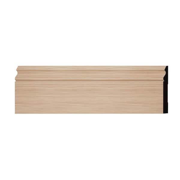 Ekena Millwork WM217 0.56 in. D x 5.25 in. W x 6 in. L Wood (Red Oak) Baseboard Moulding Sample