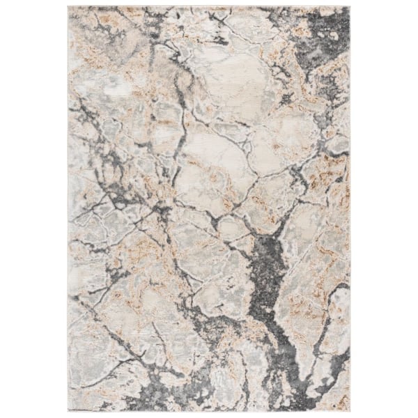 Aura 7 ft. x 10 ft. Beige/Gray Abstract Area Rug