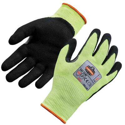 ProFlex Large Lime Hi-Vis Nitrile-Coated Level 4 Cut Gloves