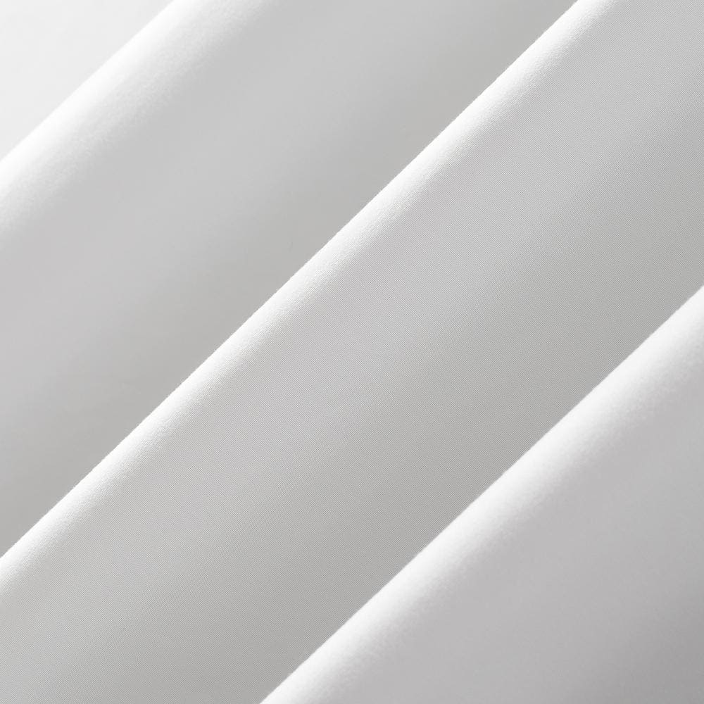 White 50x108 Polyester Blackout Grommet Curtain Panel