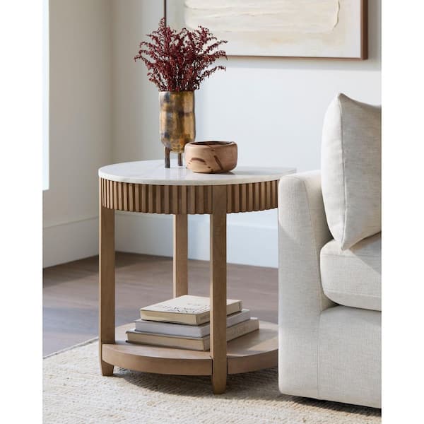 Becki Owens Rosemary, Traditional End Table, 22 in. H 22 in. W 22 in. D, Tan