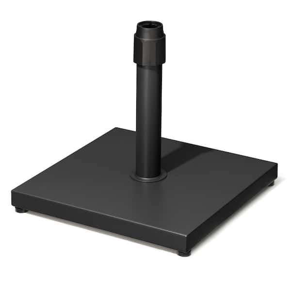 43 lbs. Square Metal Concrete Outdoor Patio Umbrella Base Holder in Black for Patio Market Umbrella Table Umbrella